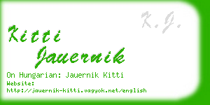 kitti jauernik business card